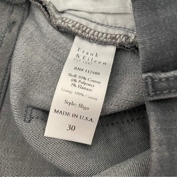 Frank & Eileen Sligo High Rise Skinny Jean 2022 Gray Wash Stretch Size 30 - Picture 8 of 8